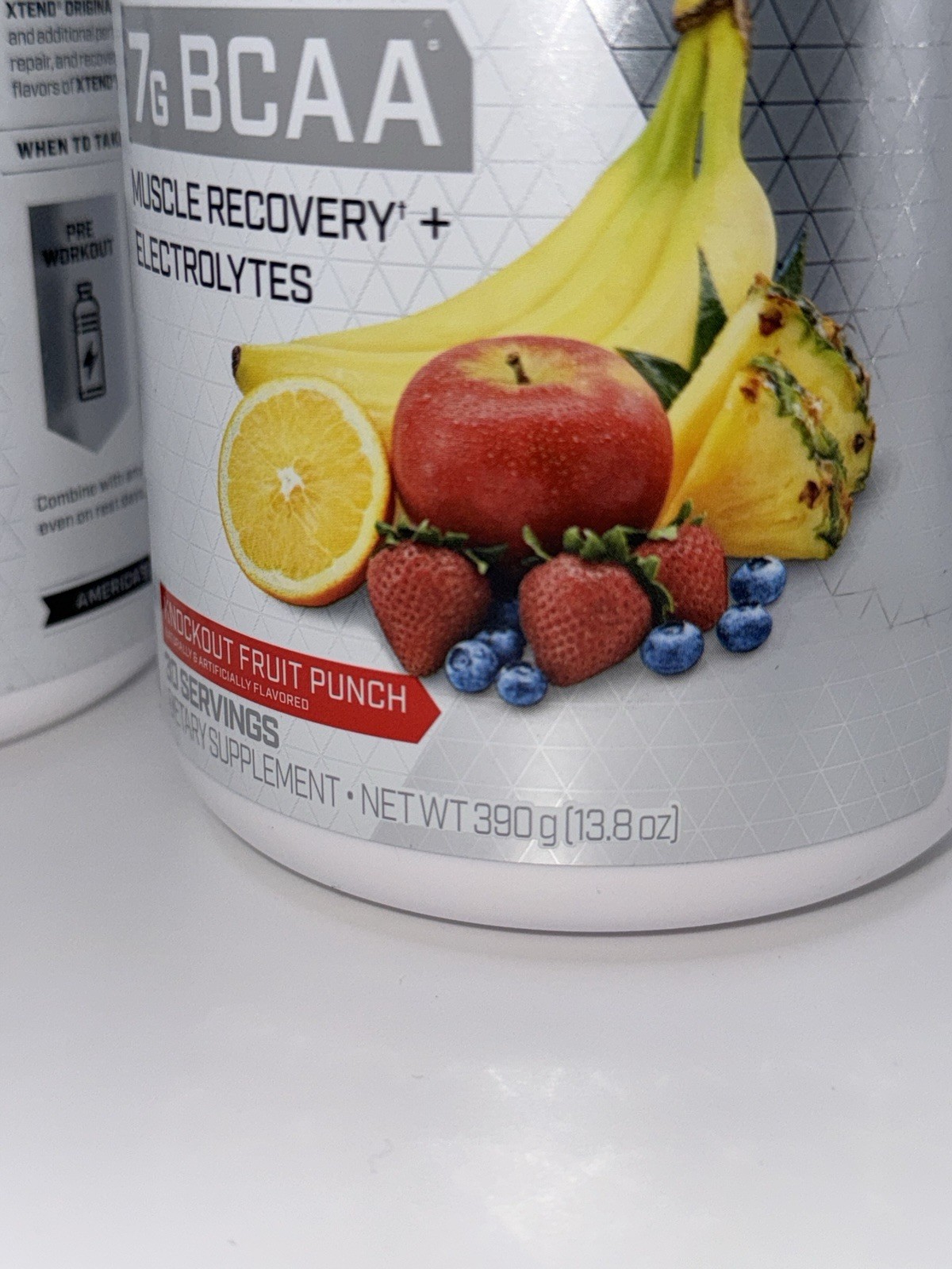 2 XTEND Original BCAA Powder Knockout Fruit Punch 30 servings Exp 07/27