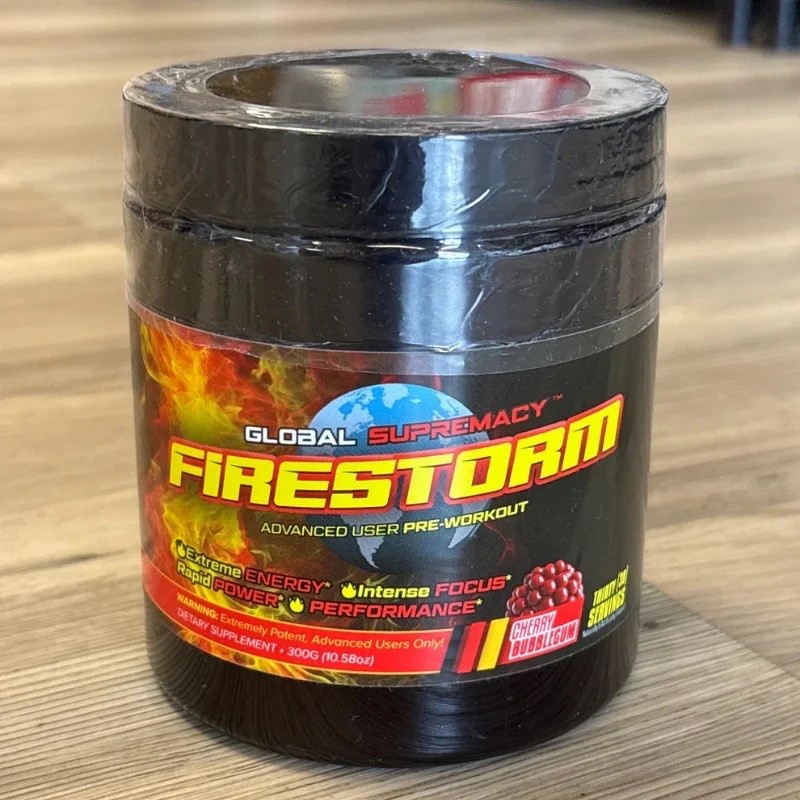 Global Supremacy Firestorm High Stim Pre Workout 2 Flavors Description