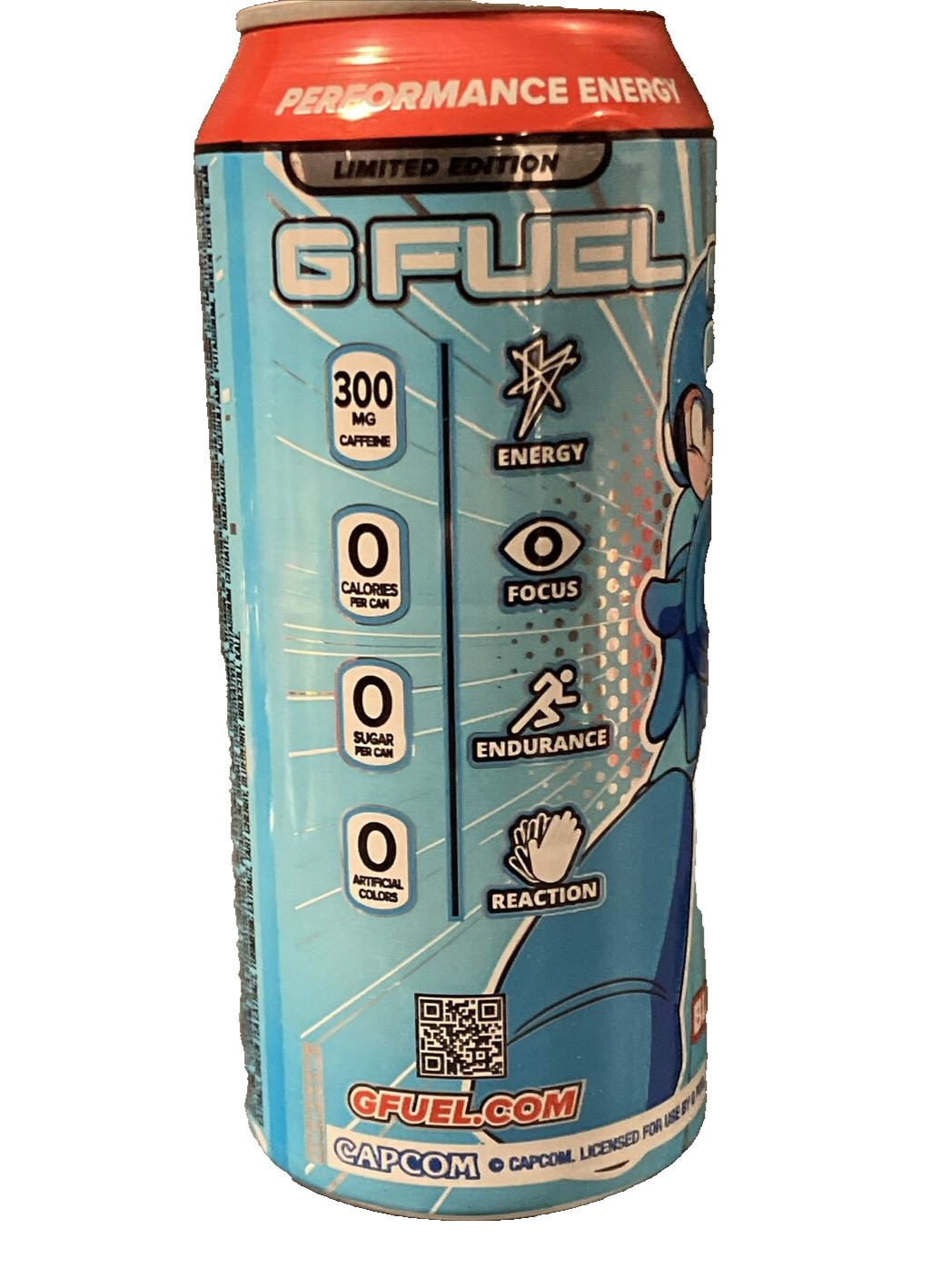 BB 6/2025 GFUEL BLUE BOMBER SLUSHEE ENERGY DRINK 16 OZ LIMITED EDITION MEGAMAN