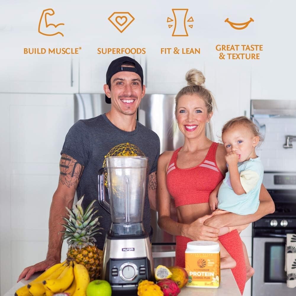 Sunwarrior Vegan Organic Protein Powder Plant-based 5 Superfood Quinoa Chia 375g