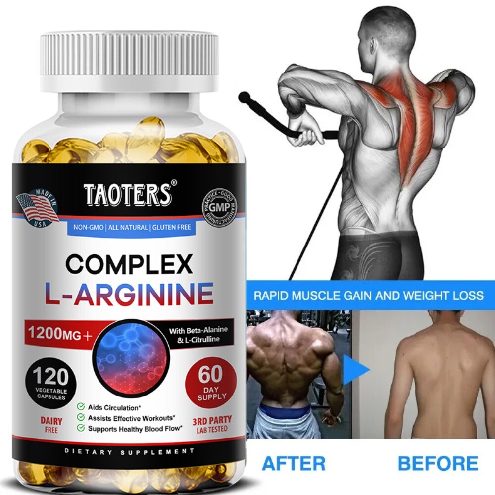 L-Arginin Complex Nitric Oxide, Testosteron Booster, Men’s Health Support