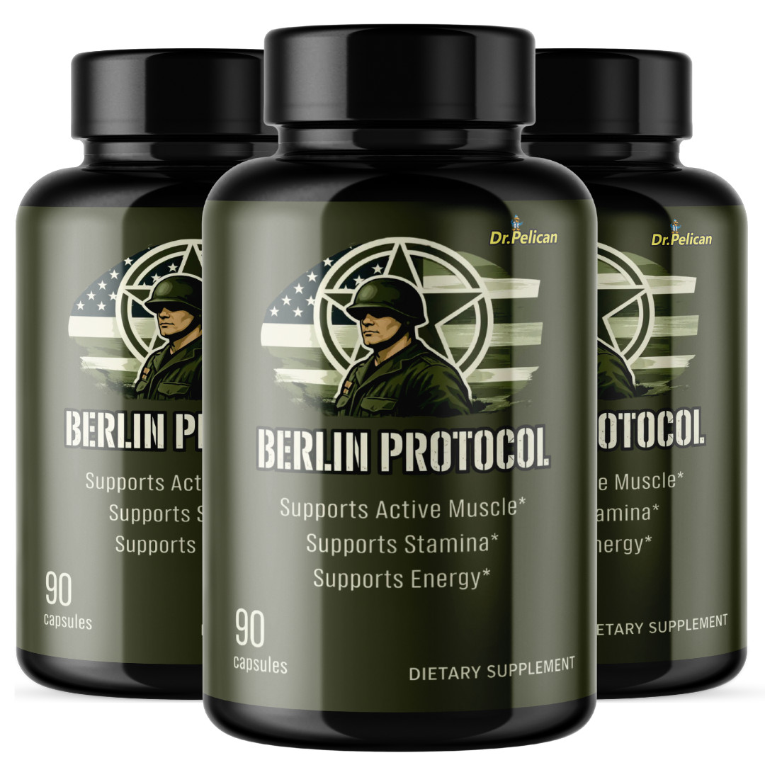 Berlin Protocol- Bodybuilding & Men’s Health Support- 3 Bottles- 270 Capsules