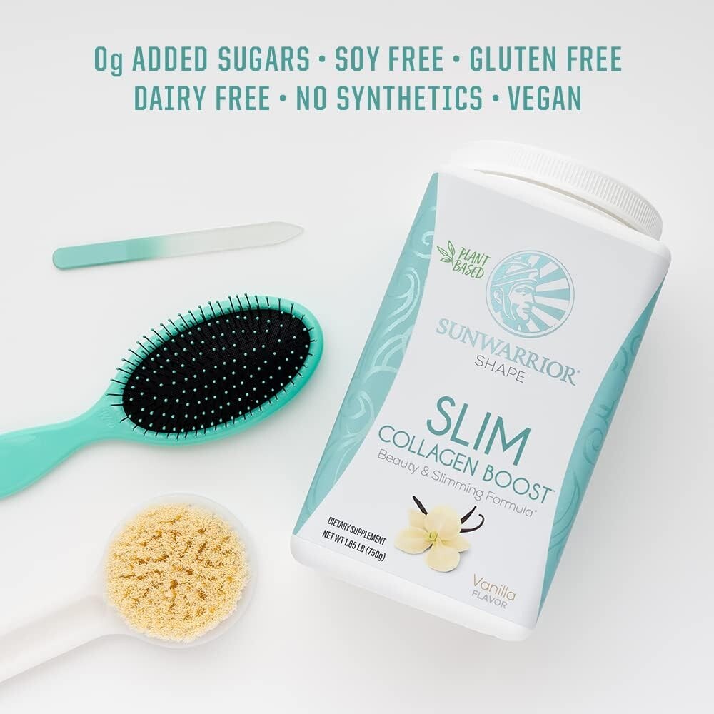 Sunwarrior Slim Collagen Peptides Powder with Vitamin C, Biotin Gluten Free Keto