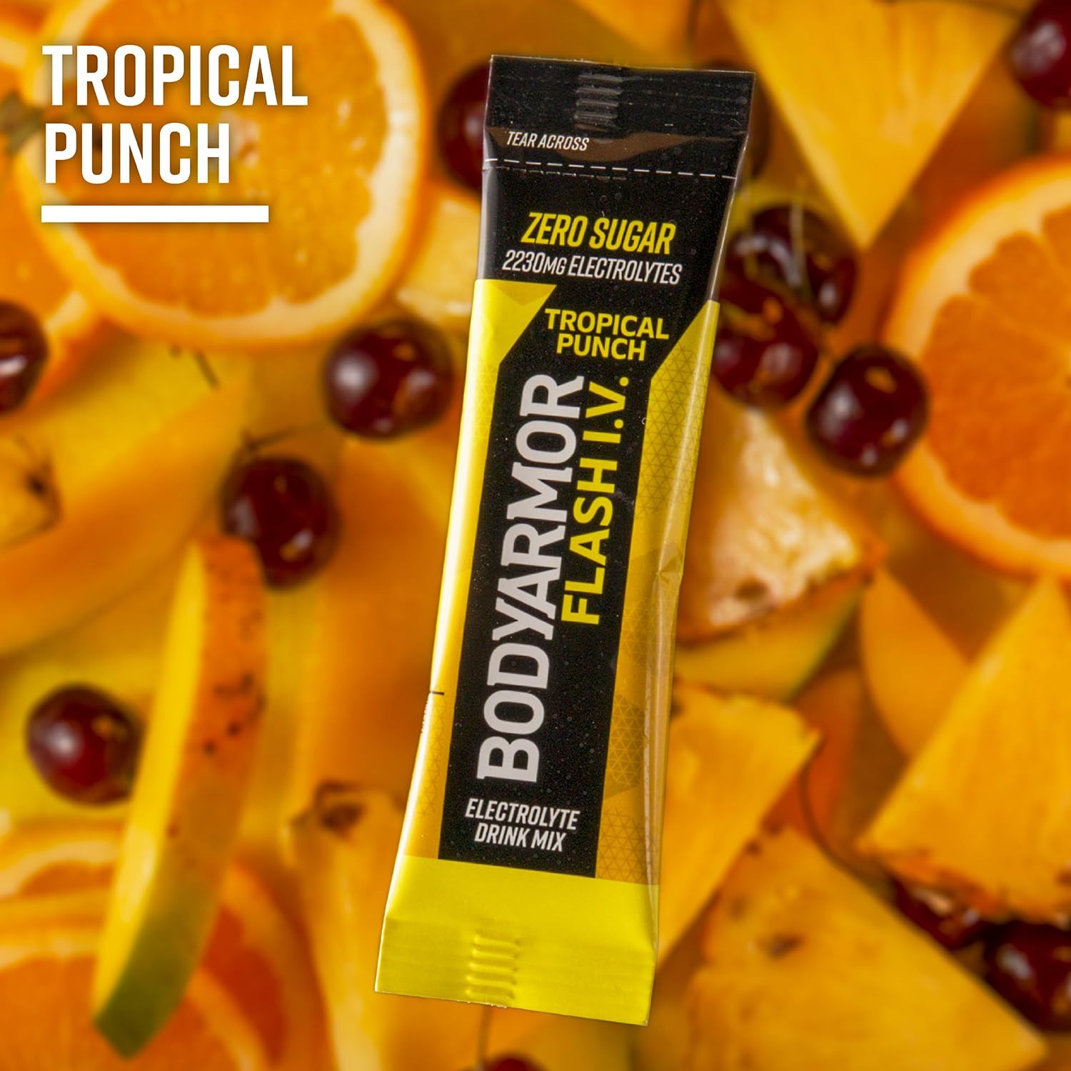 BODYARMOR Flash IV Electrolyte Packets, Tropical Punch 3.75 Ounce (Pack of 1)