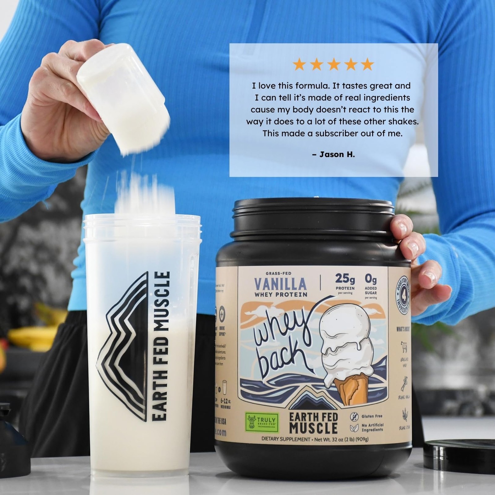 Earth Fed Muscle Whey Back Irish Grass Protein 2 Pound (Pack of 1)