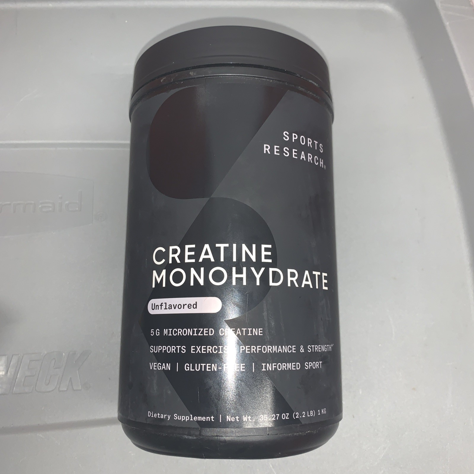 Sports Research Creatine Monohydrate Unflavored Vegan 200 Servings EXP: 05/2028