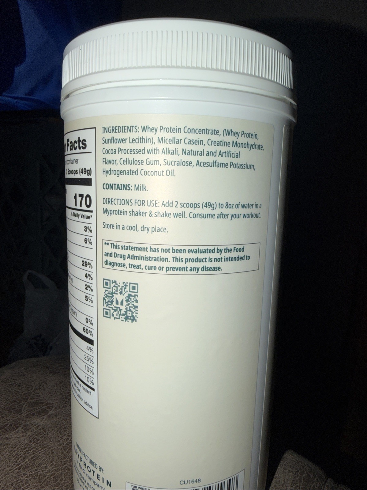 MyProtein Origin Protein 1.6 LBs 15 Servings Chocolate Glazed Donut Exp 10/27