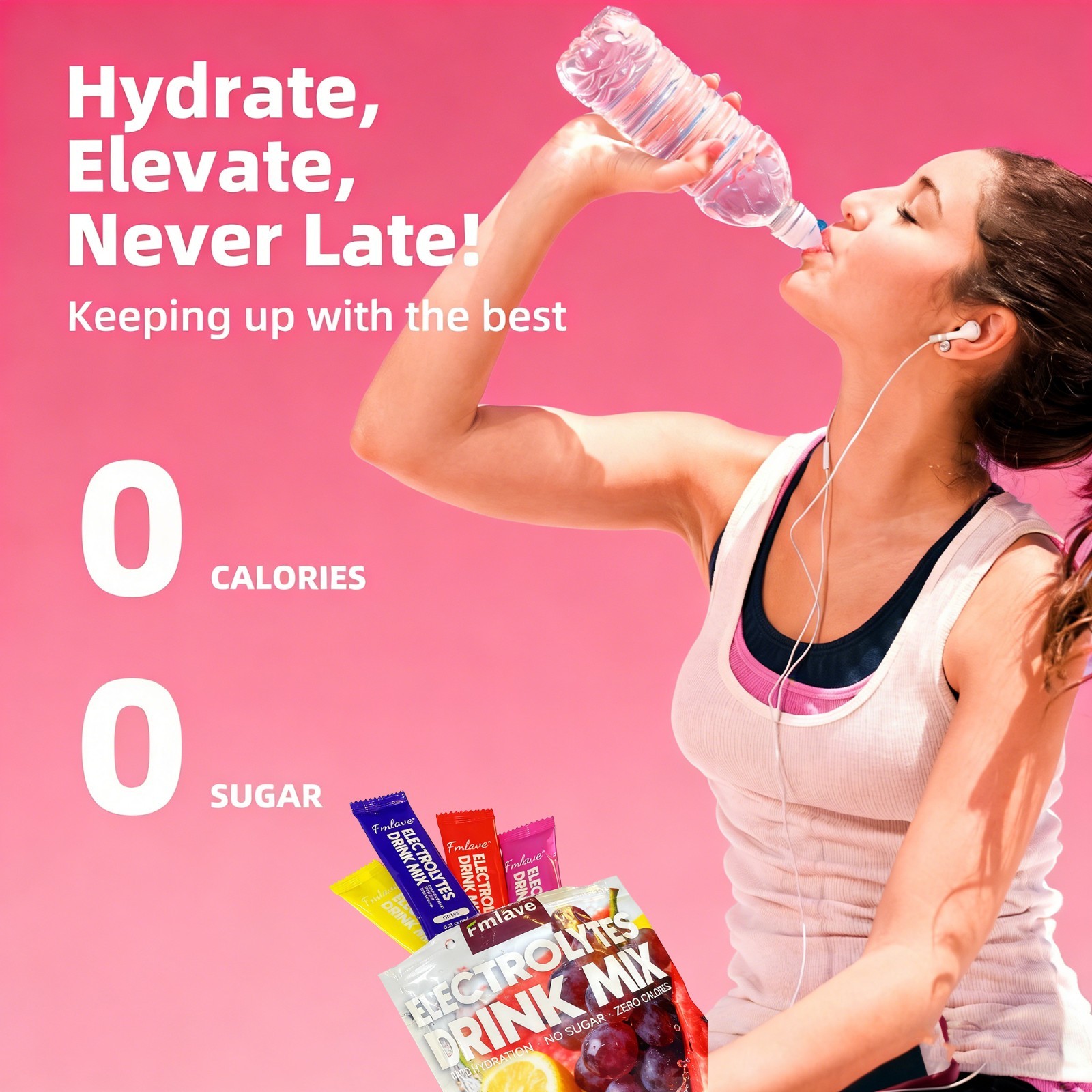 Hydration Mix Sport Drink Powder Sugar Free Essential Electrolyte 20 Sachets