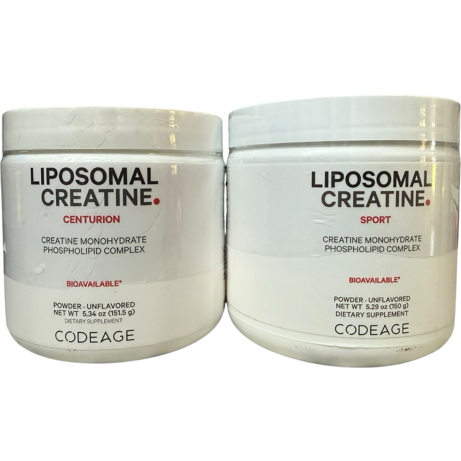 (2) Codeag Sport, Liposomal Creatine Powder, Unflavored, 5.29 oz (150 g) 09/2026