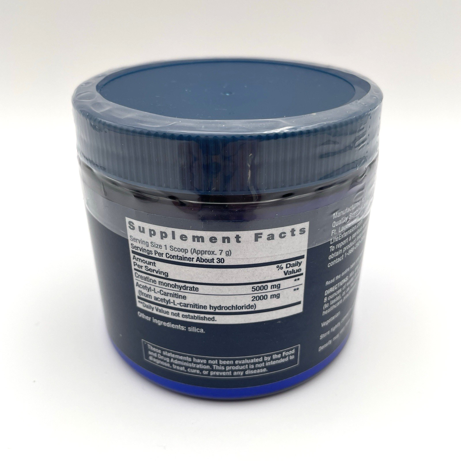 Creatine + Acetyl-L-Carnitine Energy Plus Life Extension 5000 mg Ex 10/26 Sealed