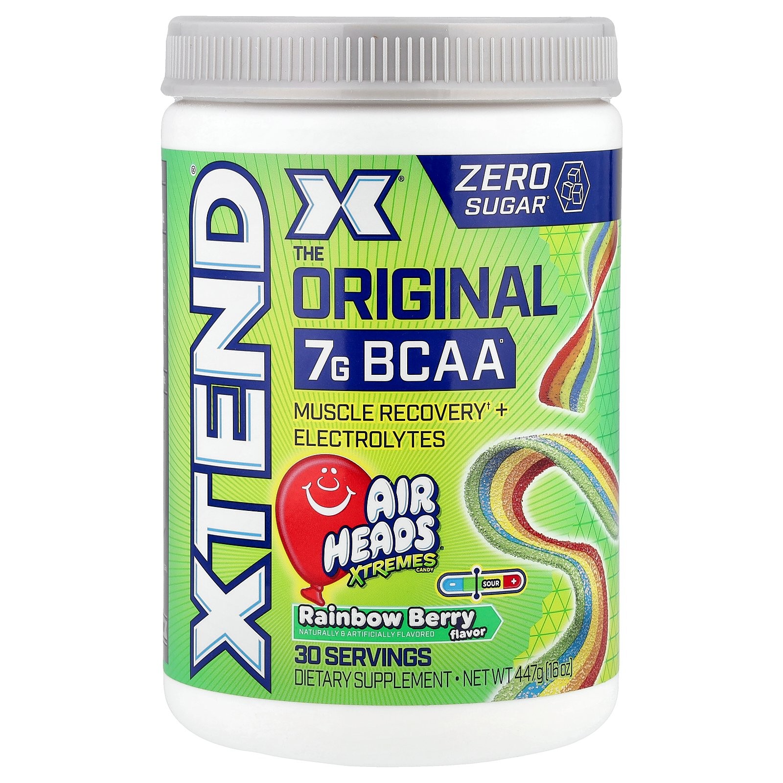 The Original 7 G BCAA, Air Heads Extreme Candy® Rainbow Berry, 16 oz (447 g)
