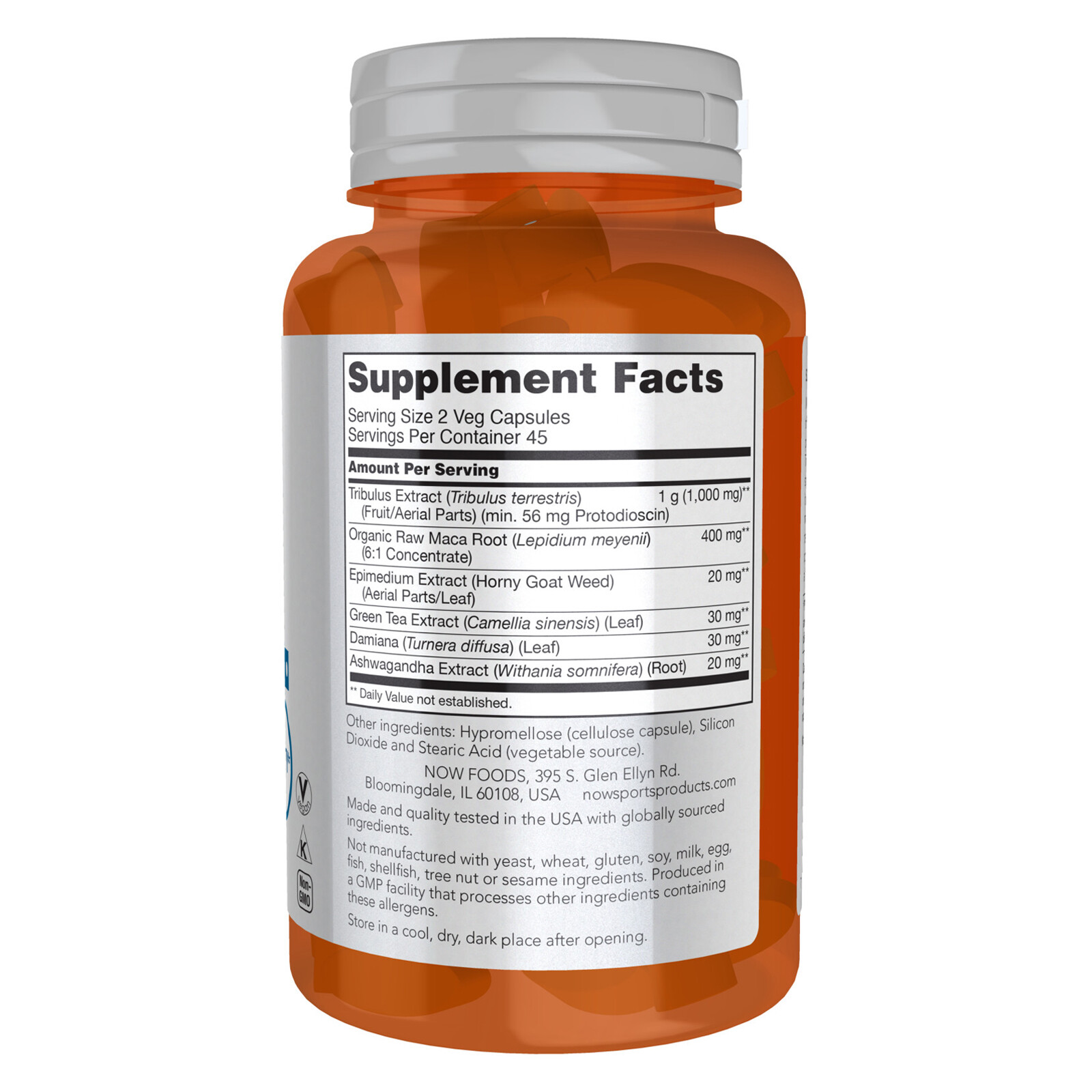 NOW FOODS Tribulus Extreme 90 Veg Caps, Clearance for Best By 07/2026