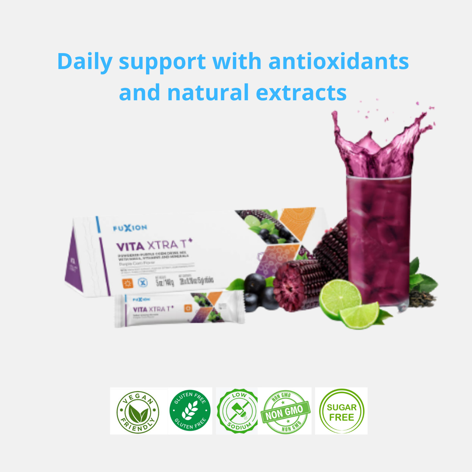 FuXion Vita Xtra T+ Functional Drink with Antioxidants and Daily Active Support