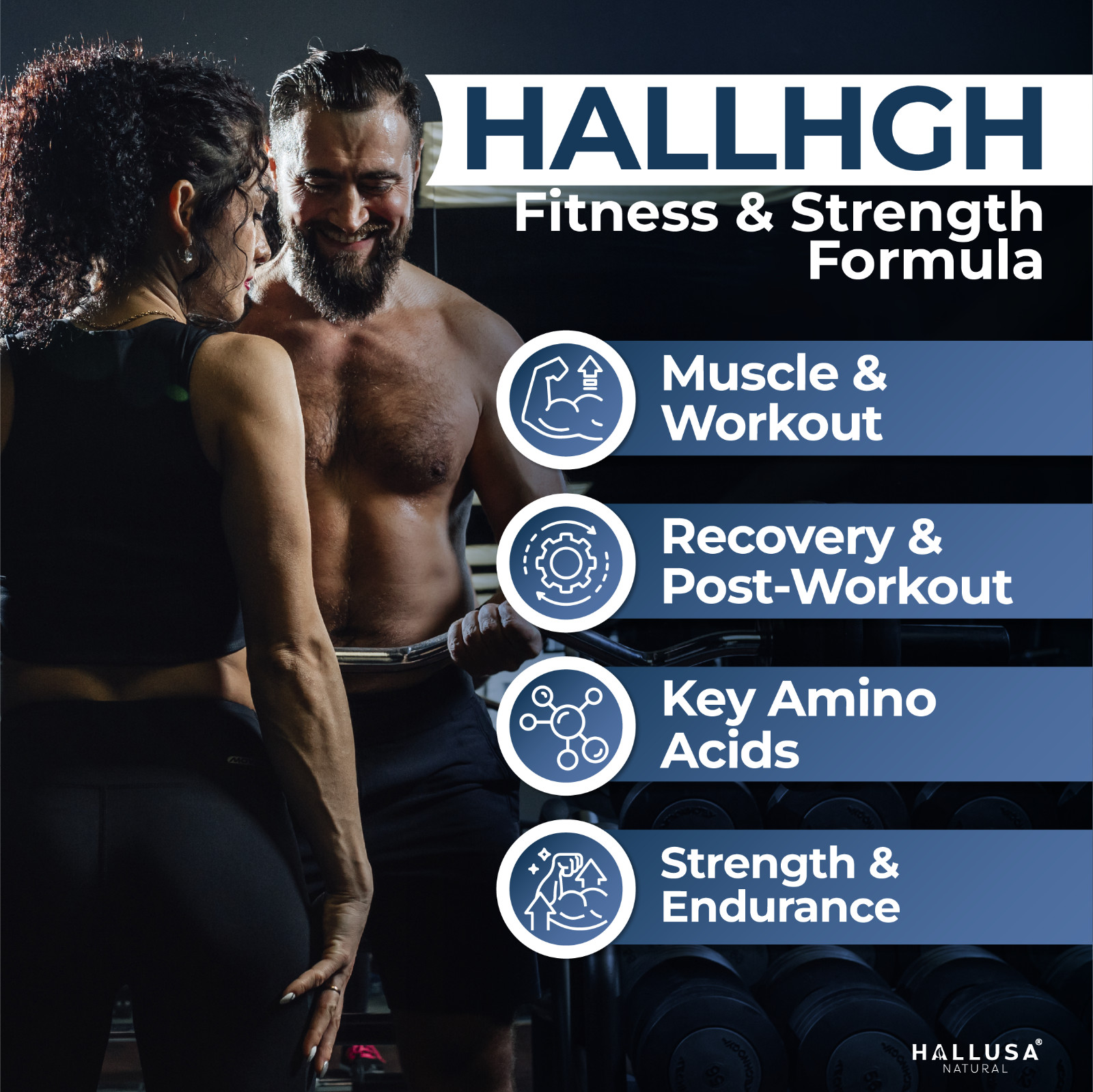 HGHBooster | Amino Acid Complex | Energy, Muscle & Workout Support | 60 Tablets