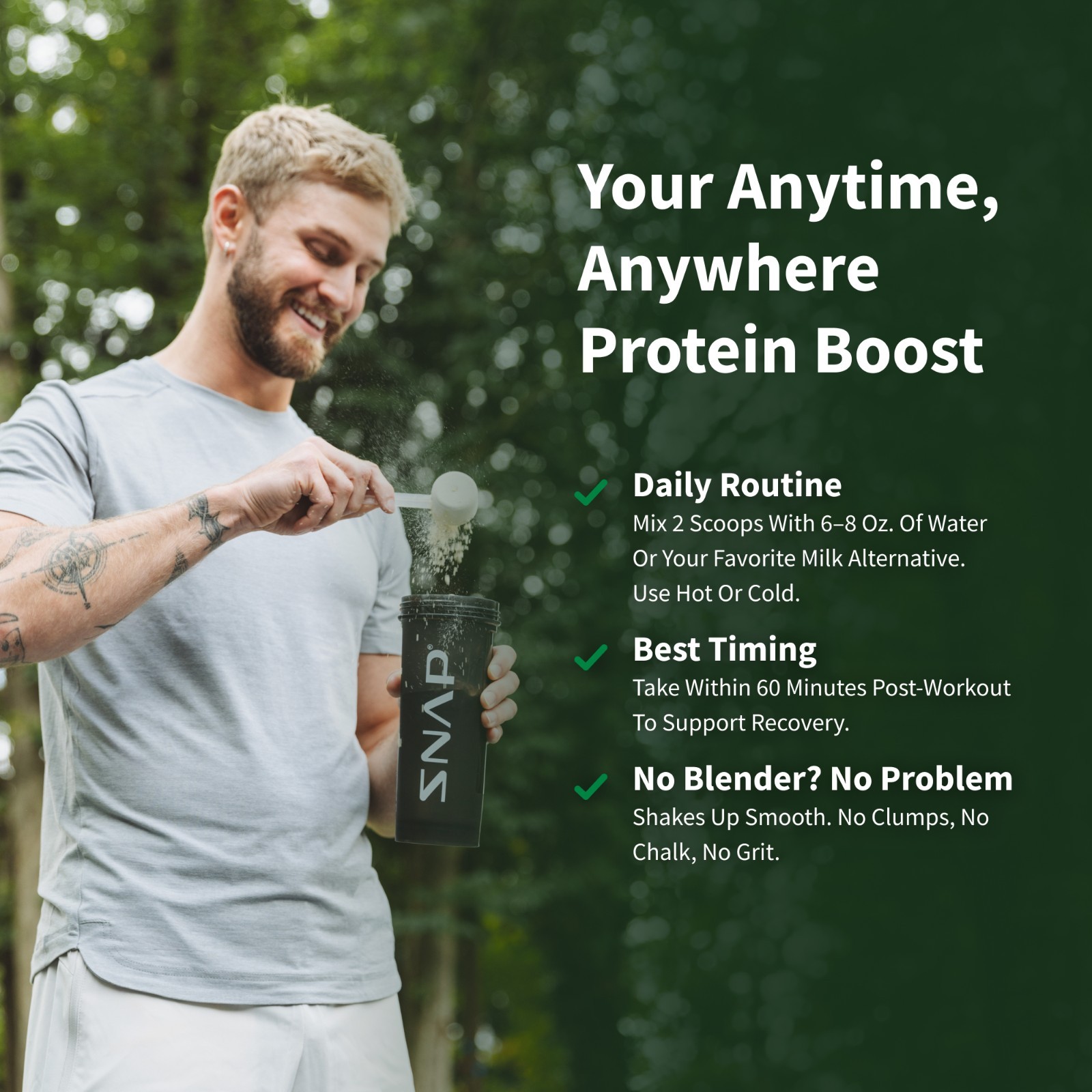 Vegan Organic Plant Protein Powder – SNAP Muscle Growth, Performance, & Recovery