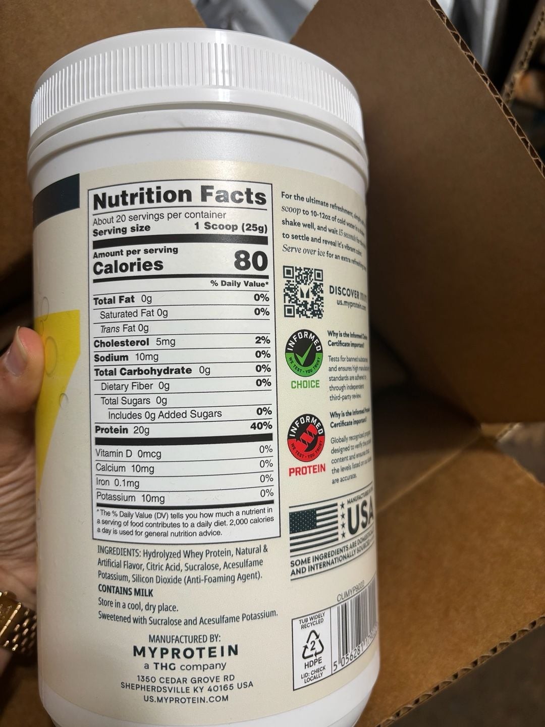 Myprotein Clear Whey Isolate Protein Powder, Lemonade, 1.1lbs (500g)