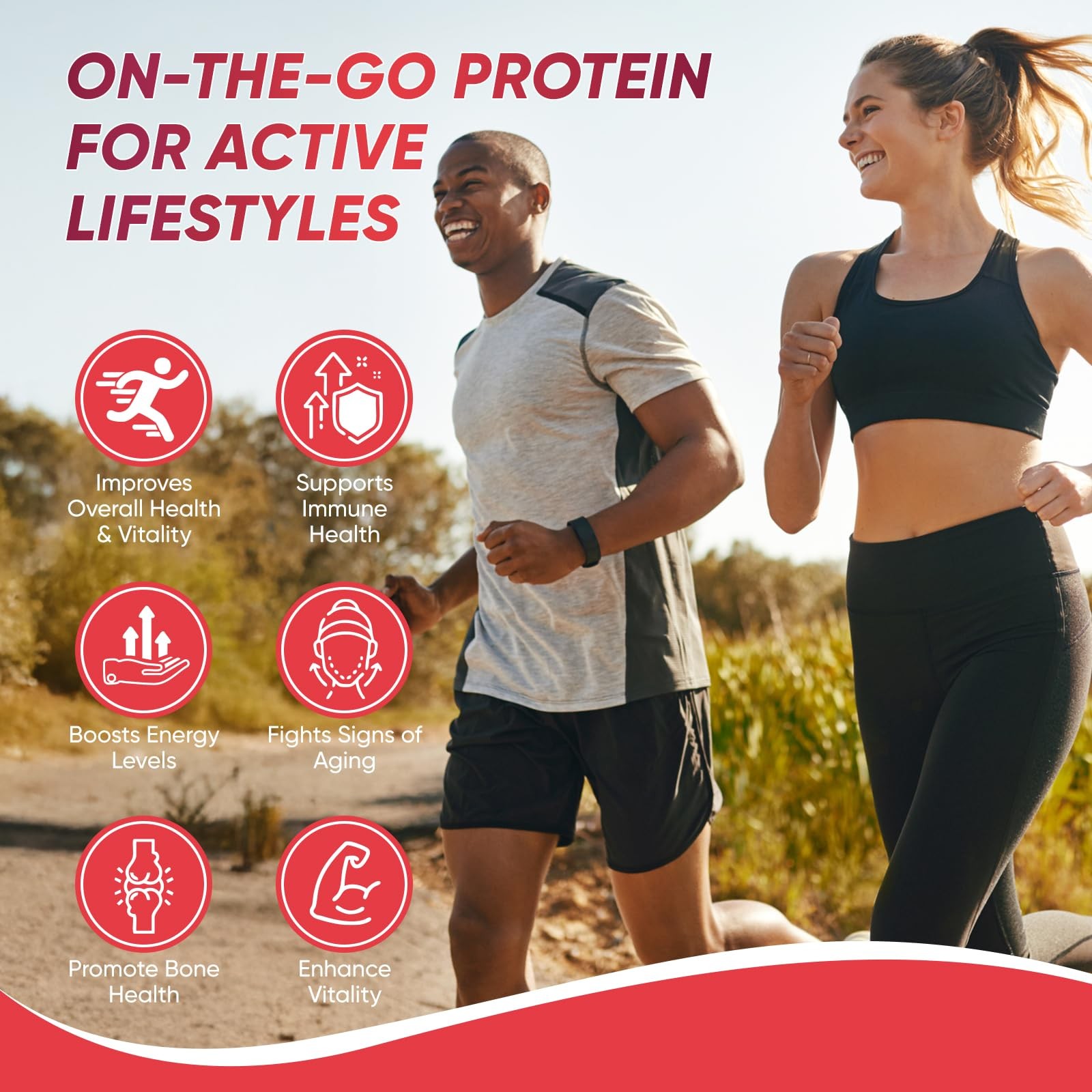 Oaka Protein Gummies 20G Protein Per Day Zero Sugar Mixed Berries Flavor Daily