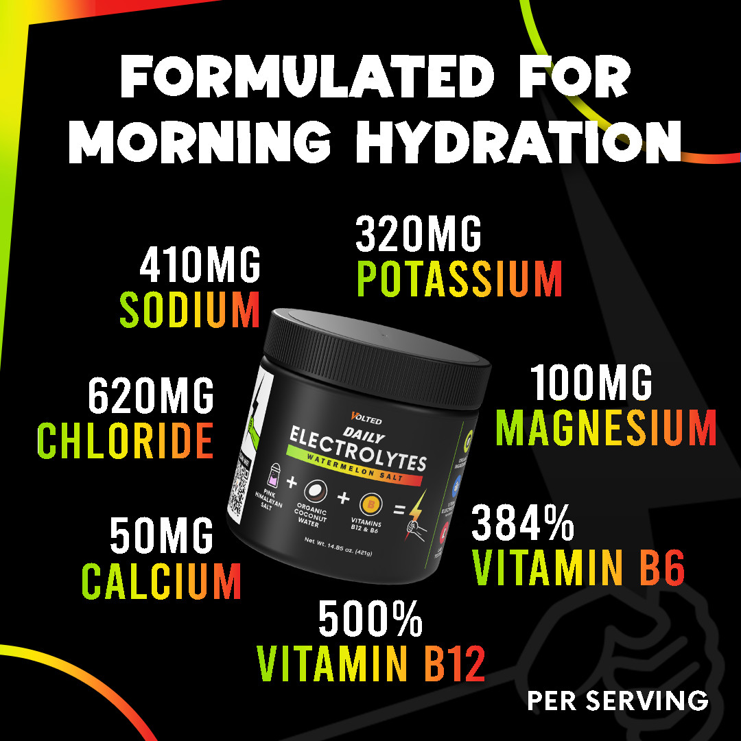 Premium Electrolyte Powder Morning Hydration Organic Pink Himalayan Salt Non-GMO