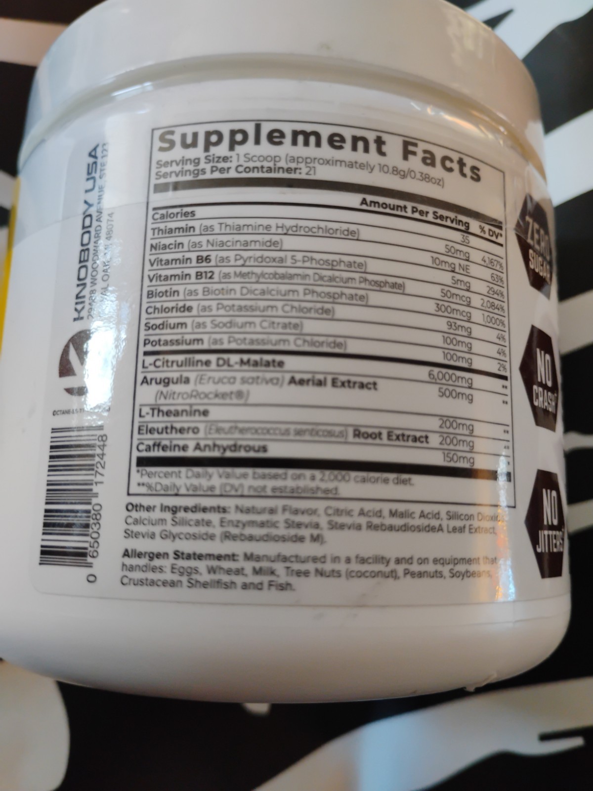 Kinobody Kino Octane Tropic Thunder Pre Workout, sealed 21 servings New