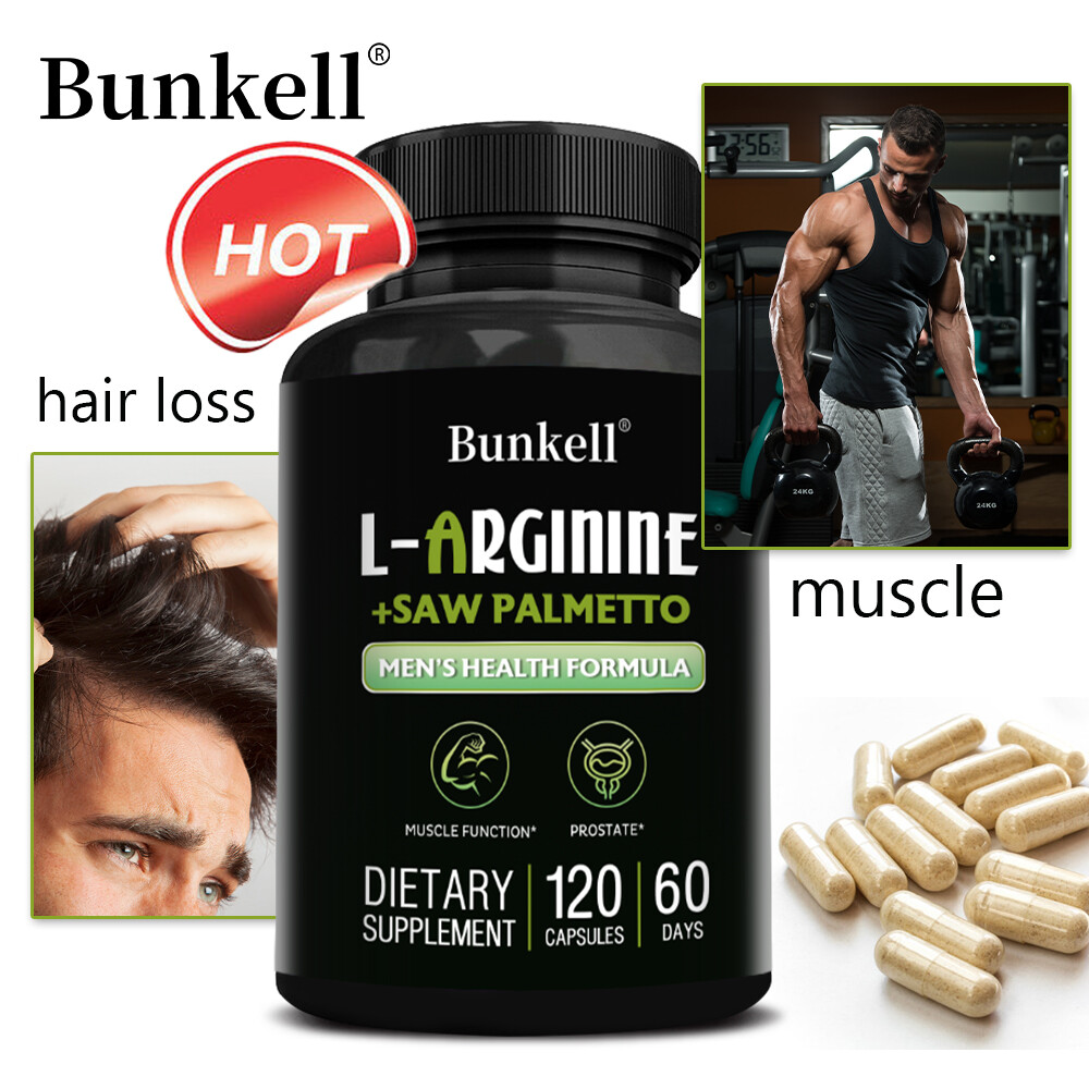 L Arginine Saw Palmetto for Men Prostate Health – Nitric Oxide & Muscle Support