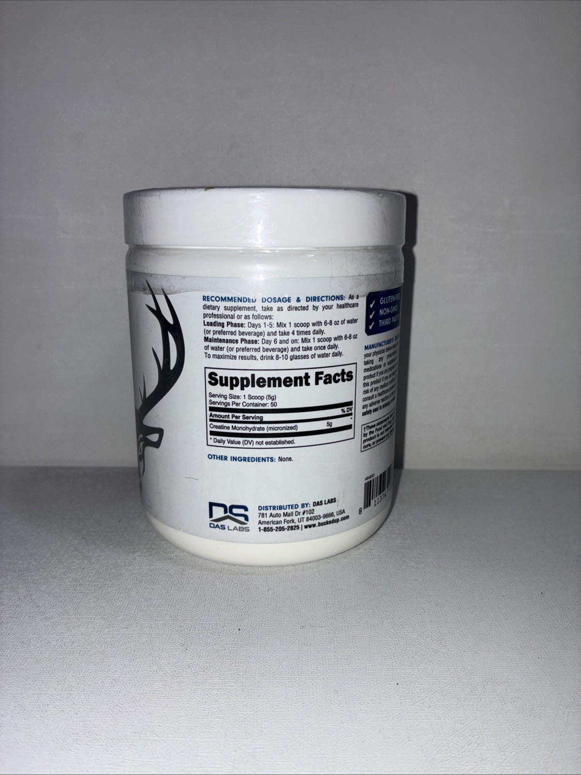 Sealed Bucked Up Creatine Monihydrate / Unflavored,50 Serv. Exp 08/2026
