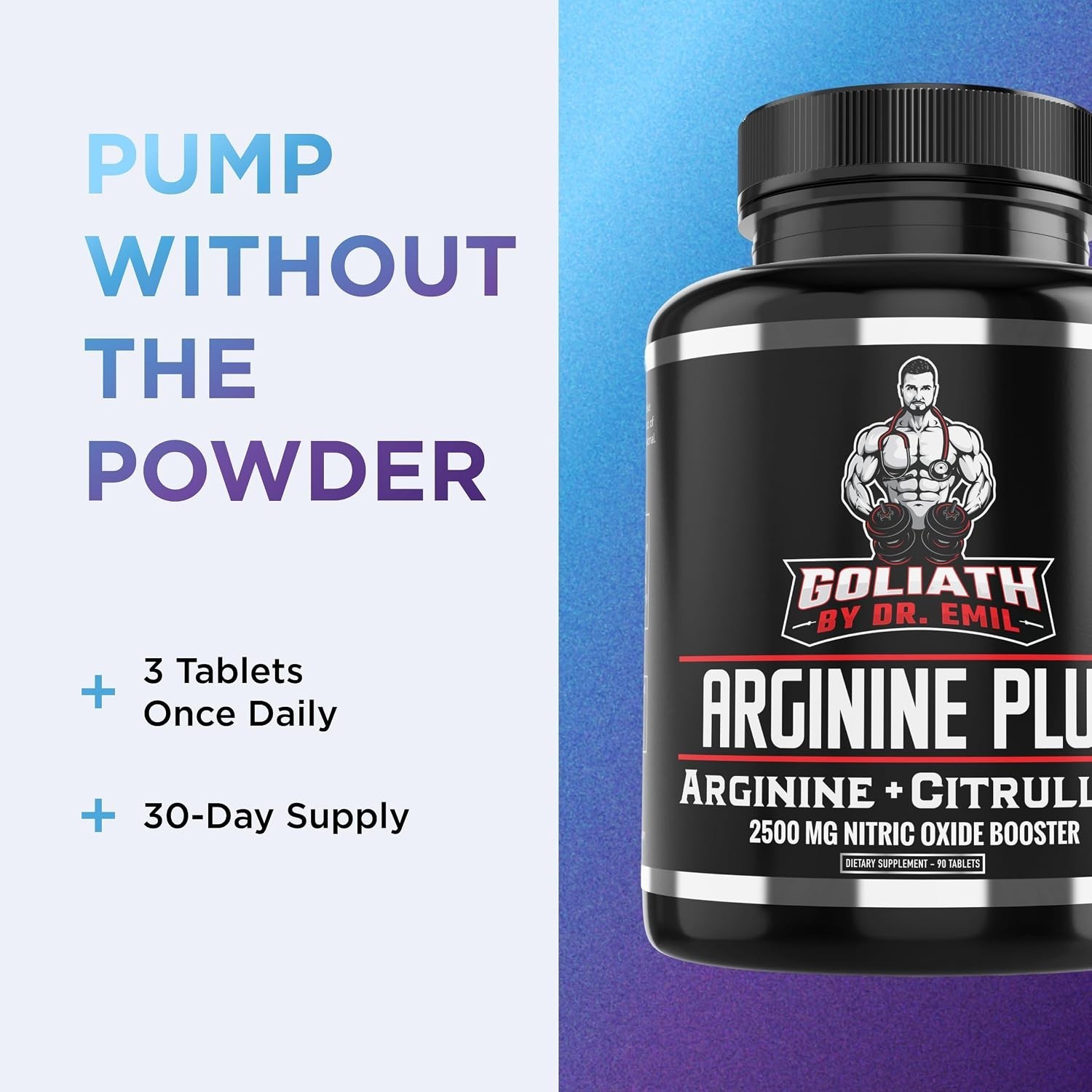 High-Potency L Arginine & Citrulline – 90 Tablets for Heart Health & Performance