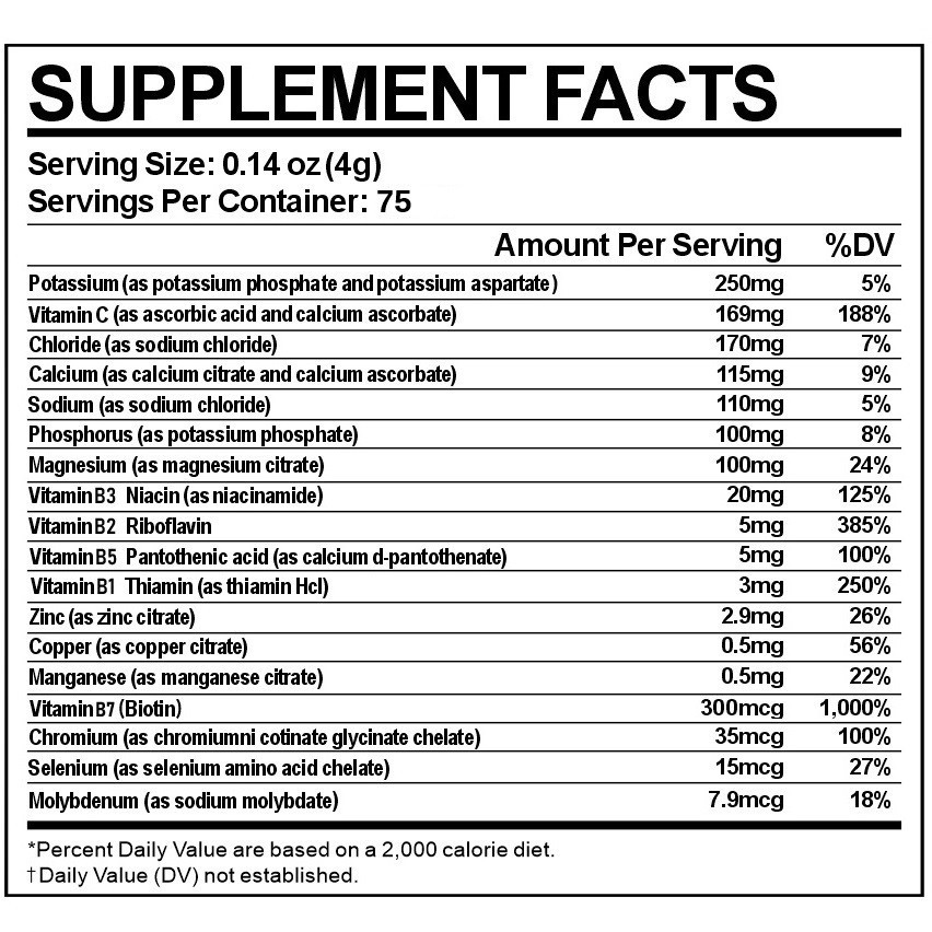 Electrolyte Complex Hydration Powder | 12 Minerals + 6 Vitamins | Pina Colada