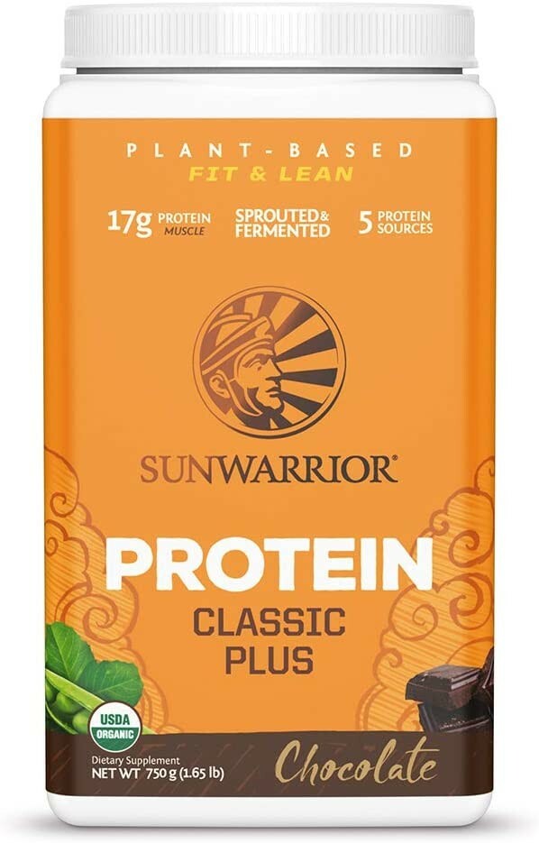 Sunwarrior Classic Plus Organic Vegan Protein Powder with BCAAs Pea Protein 750g