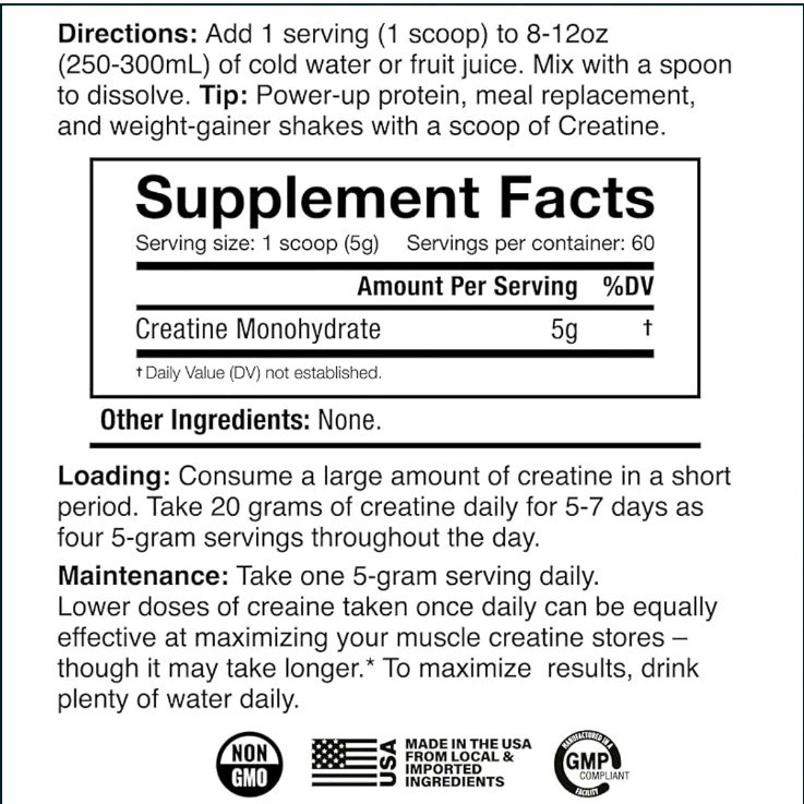 The Curse! Creatine Powder Unflavored 10.6 oz Expires 05/2027