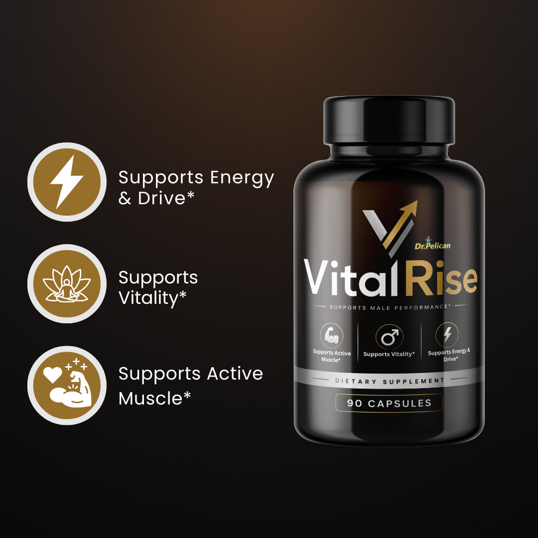 Vital Rise- Bodybuilding & Men’s Health Support- 4 Bottles- 360 Capsules