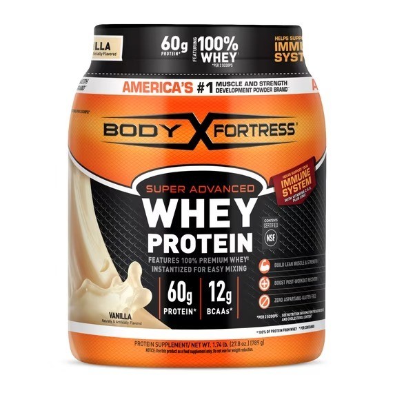 Body Fortress Super Advanced 100% Premium Whey Protein Powder – Choose Flavor