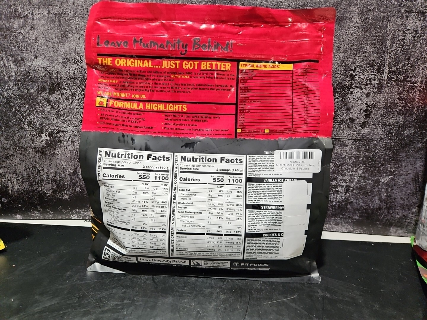MUTANT WHEY 5 lbs 100% Gourmet Whey Protein Mix Triple Chocolate EXP. 04/2027