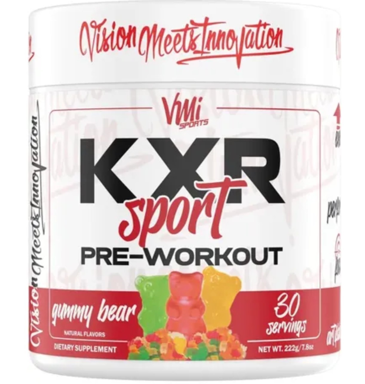 VMI Sports KXR SPORT Preworkout 8oz Size (30 Serv) Gummy 🐻 Bear BEST BY 11/26