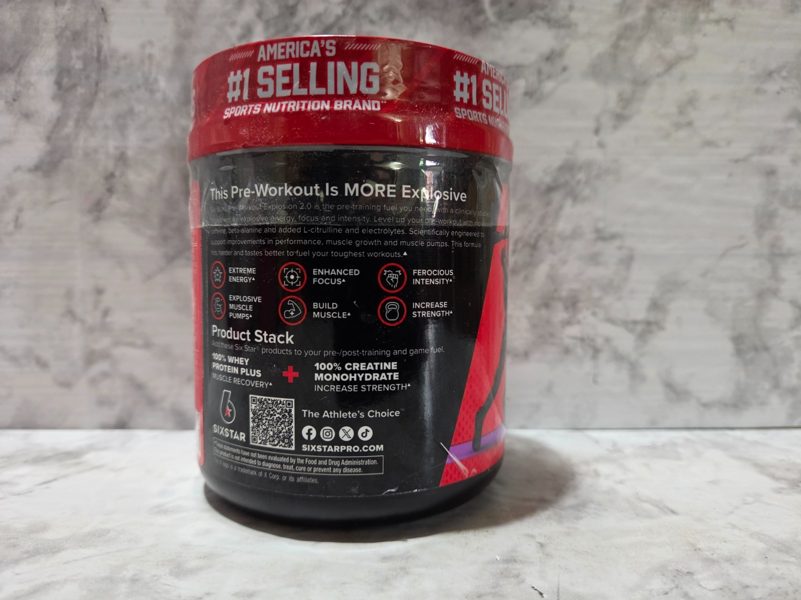 Six Star Pre-Workout Explosion 2.0 Grape 10.19 OZ OZ 6/2027