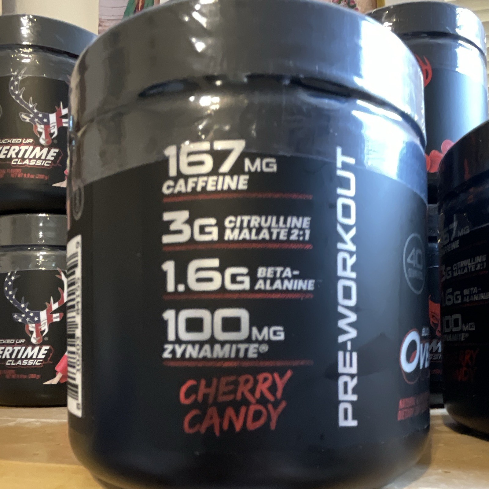 Bucked Up Overtime High Stim Pre-Workout Powder, Cherry Candy, 9 oz