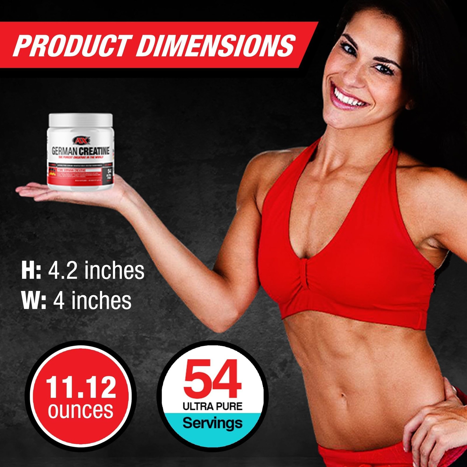 German Creatine – Micronized Creatine Monohydrate Powder, 99.99 Pure Creapure…