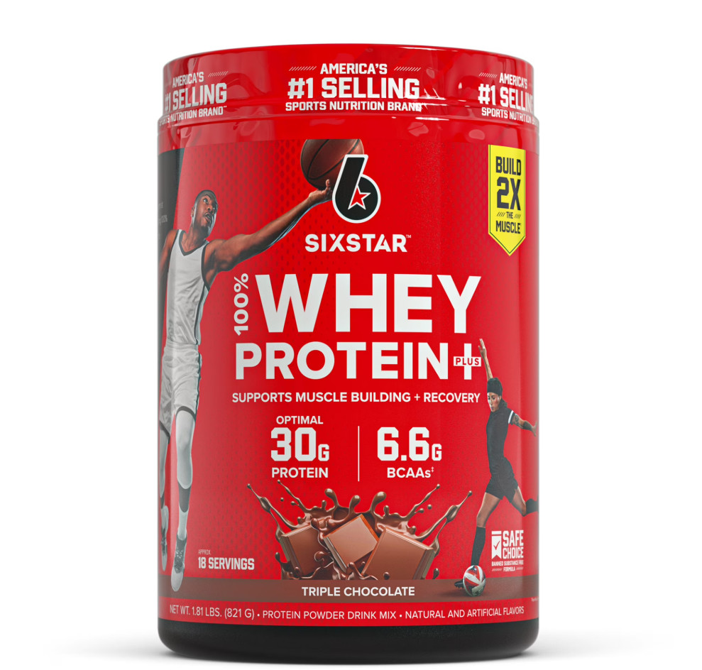 Six Star 100% Whey Protein Plus Triple Chocolate 30g Protein 1.81lb