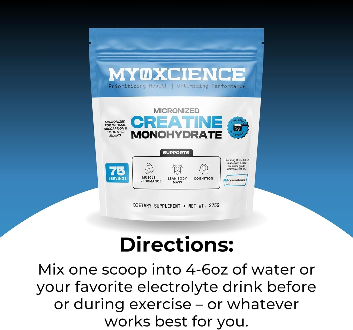 MYOXCIENCE Micronized Creatine | with 100% Creavitalis—The World’s Purest Mic…
