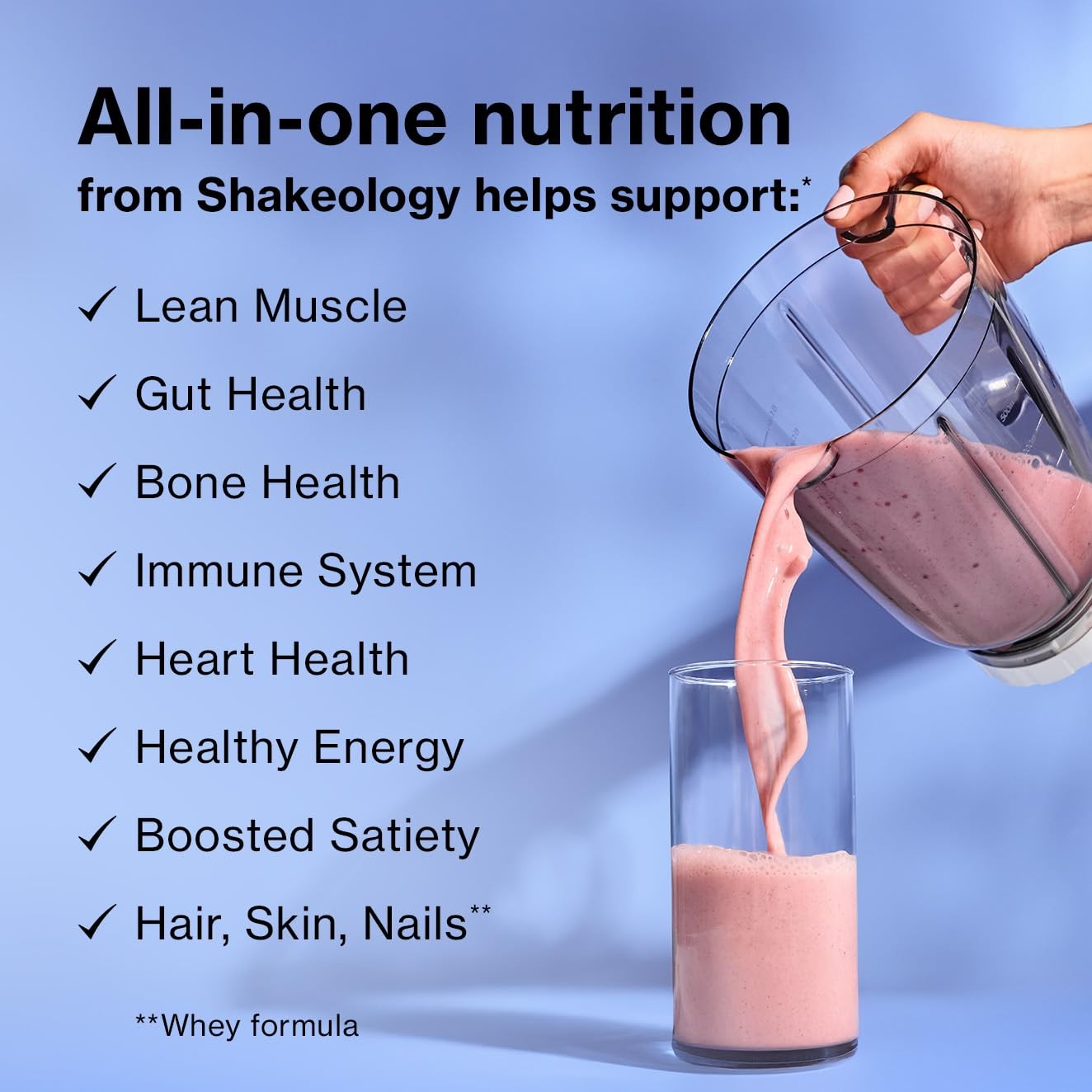 Shakeology Whey Protein Powder Blend Gluten Free, Superfood Protein Shake wi…