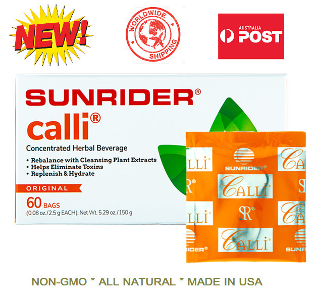SUNRIDER CALLI TEA Regular Concentrated Herbal 60 Teabags. Expires April 2027