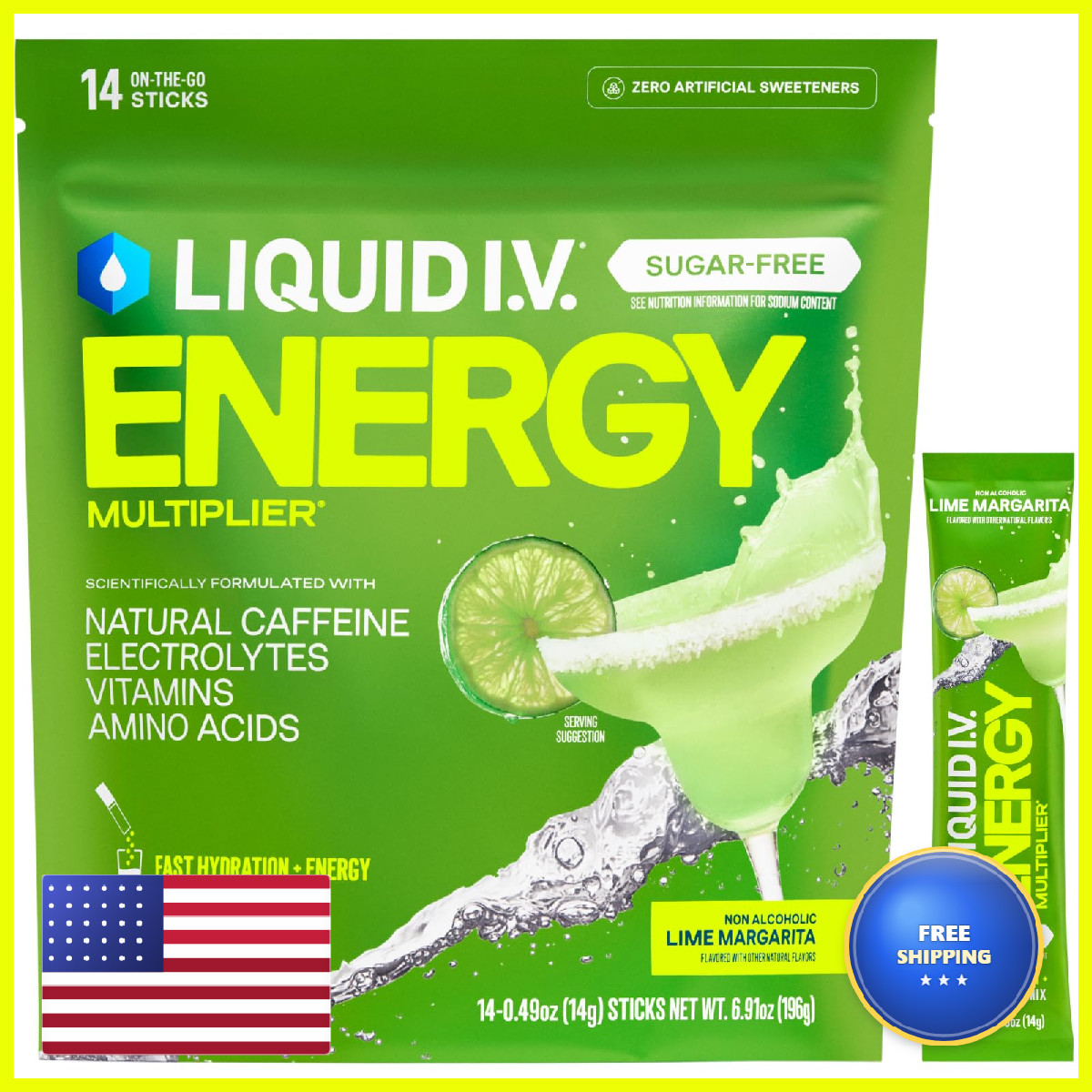 Liquid I.V. Hydration – Powder Drink Mix 1 Pack 14 Servings