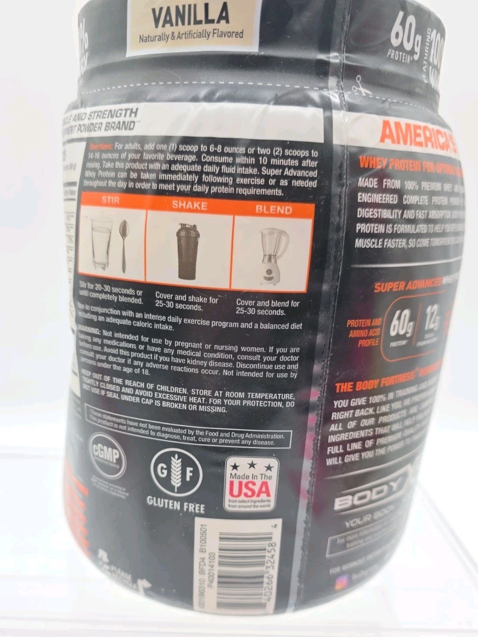 Body Fortress Super Advanced Whey Protein Vanilla 1.74 lb Exp 11/26 Sealed
