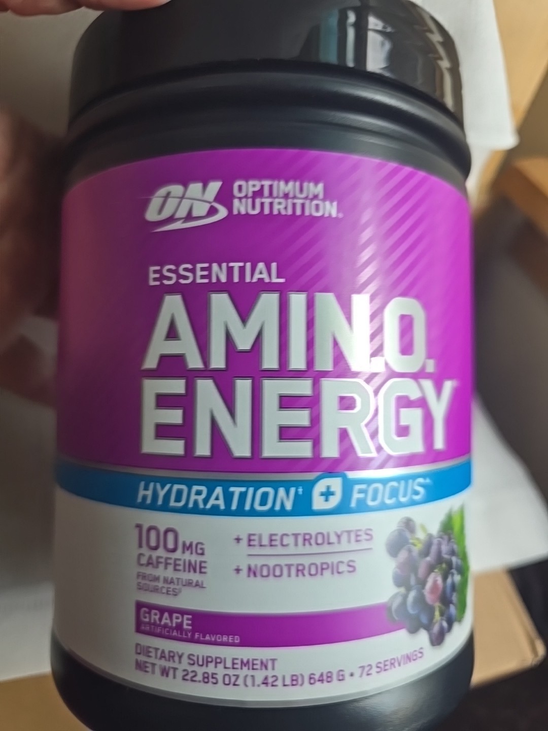 Optimum Nutrition Amino Energy Electrolytes,BCAA,Grape 72 Serving;Exp:11/17/2027