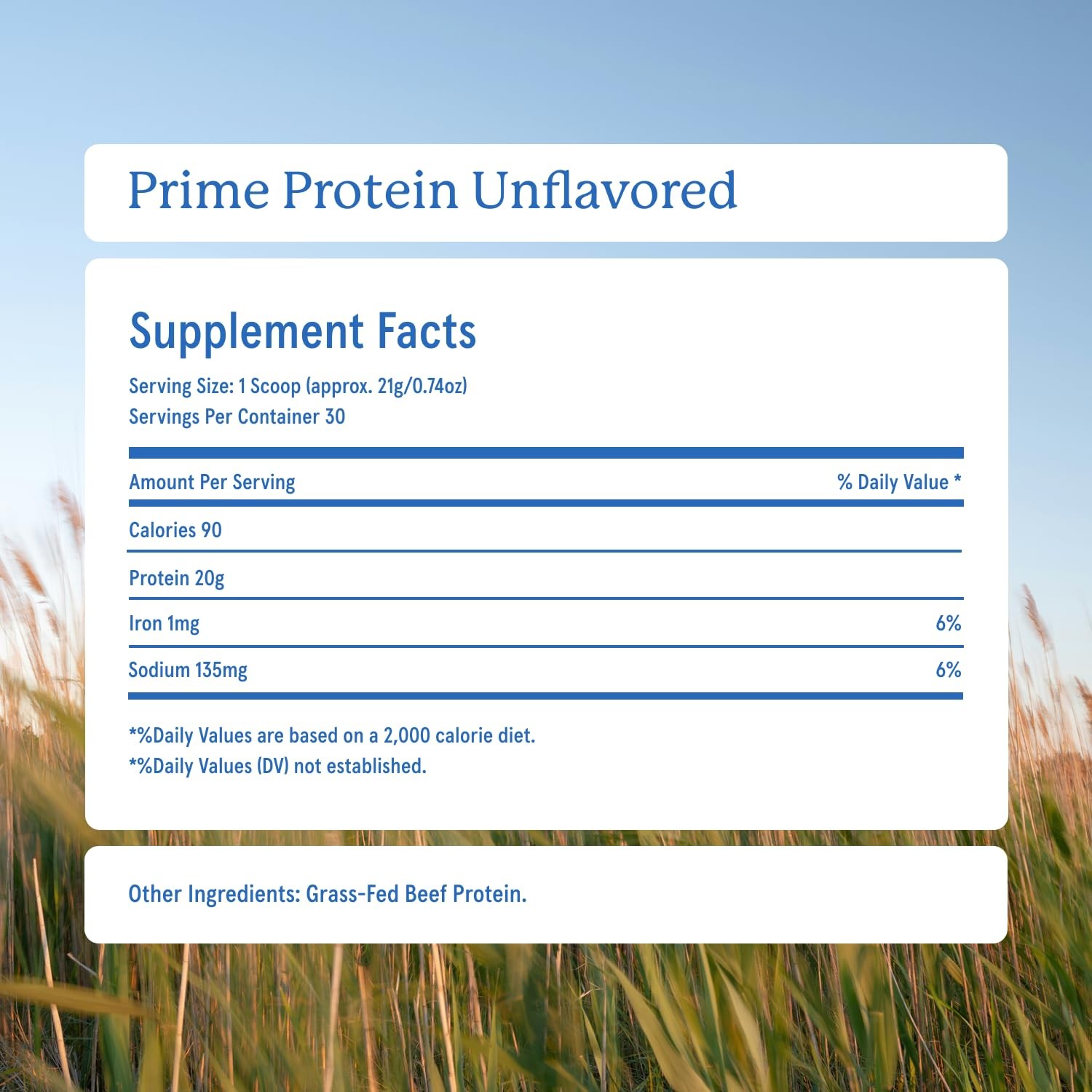 Equip Foods Prime Protein Powder | Clean, Grass Fed 30 Servings (Pack of 1)