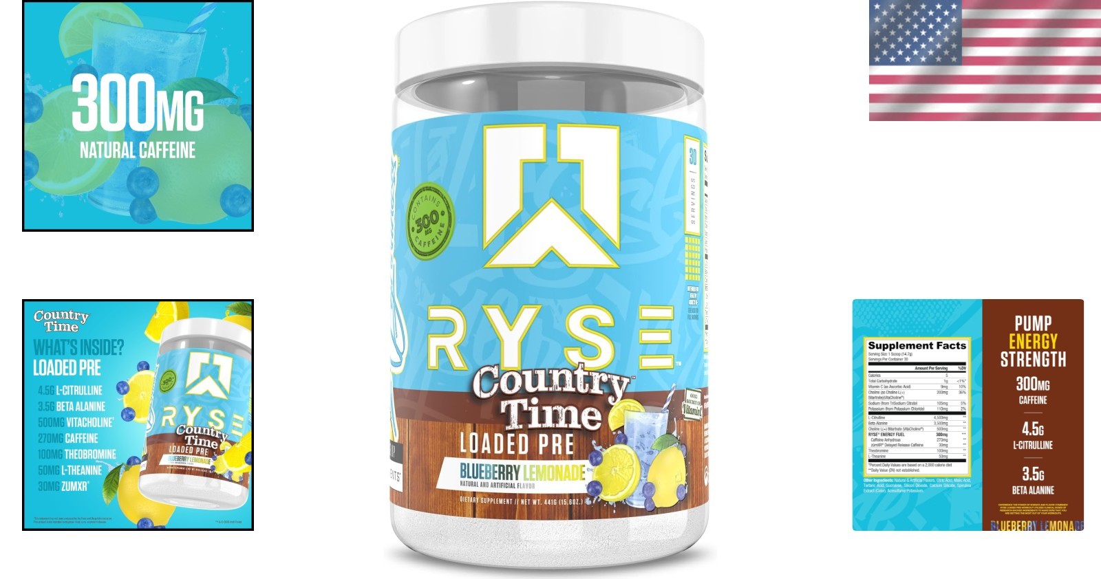 Country Time Blueberry Lemonade Pre-Workout – 30 Servings of Explosive Energy