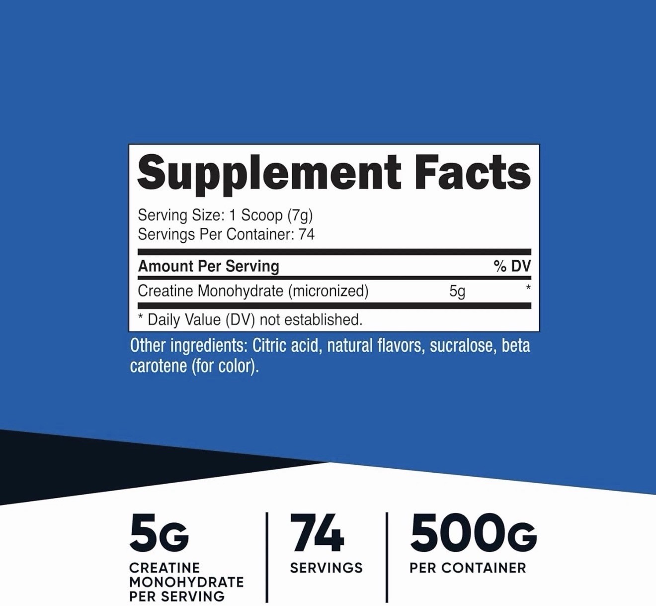 Creatine Monohydrate Powder (Mandarin Orange, 500 Gram) – Micronized Creatine Su
