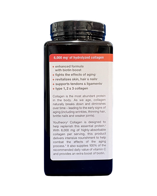 Youtheory Collagen+biotin Advanced Formula 6000 mg.(390 Tablets)