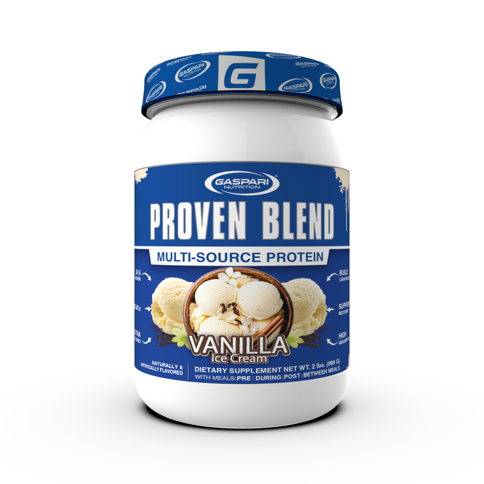 GASPARI NUTRITION PROVEN BLEND Multi-Source Protein Whey Beef 28 Servings 2lb