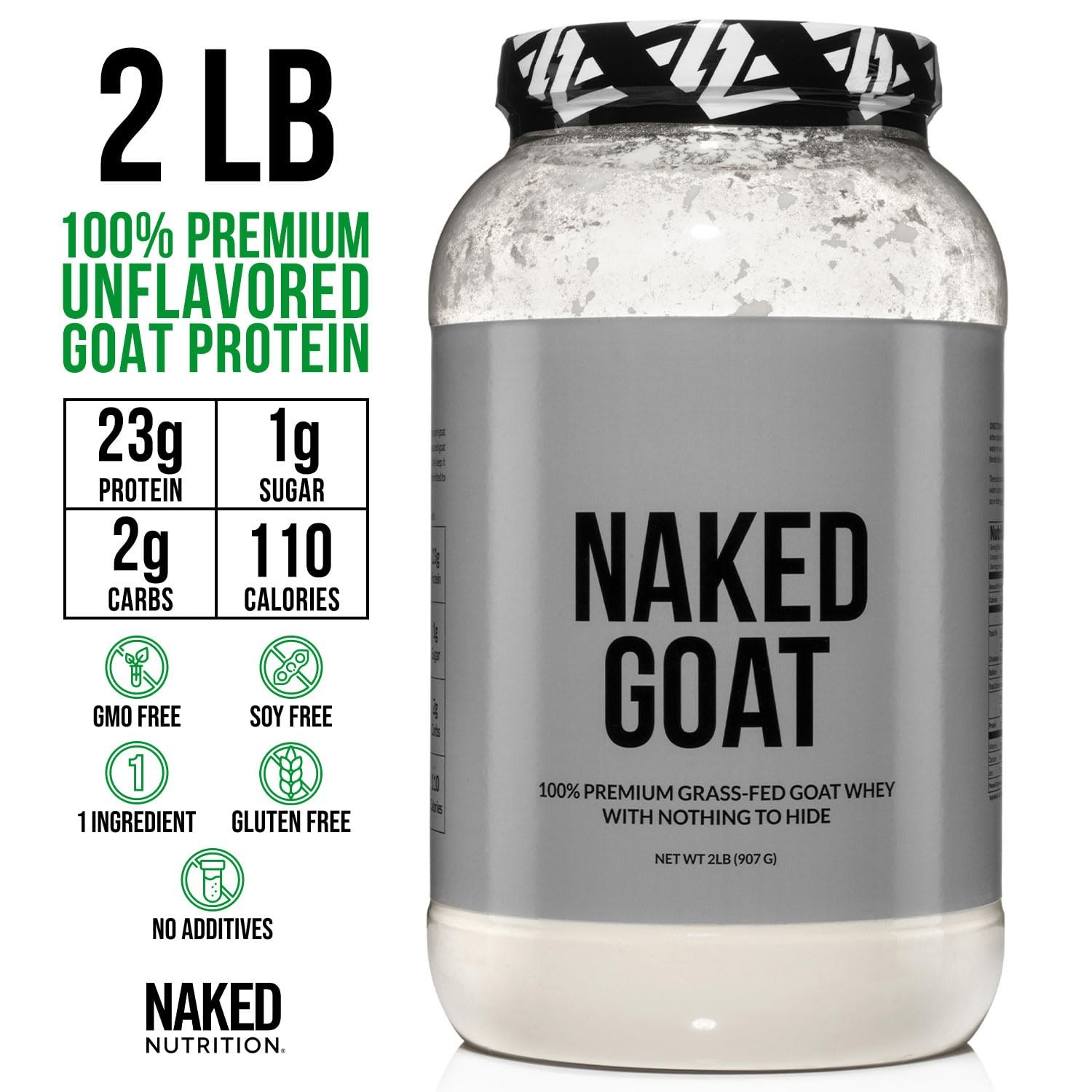 NAKED Goat – Pasture Fed Whey Protein Powder from 2 Pound (Pack of 1)