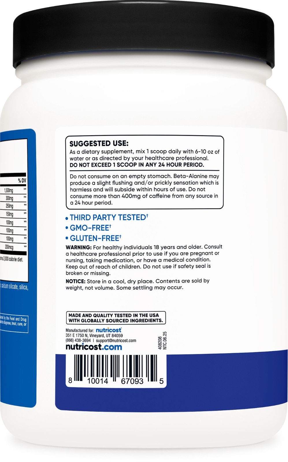 Nutricost Pre-X, Xtreme Pre-Workout Complex Powder, Blue Raspberry, 60 Servings
